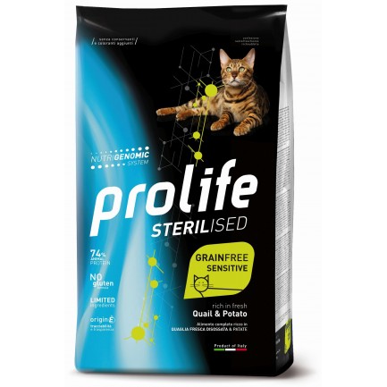Prolife Sterilised Grain Free Codorniz y Patatas para gatos