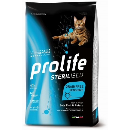 Prolife Sterilised Grain Free Lenguado y Patatas para gatos