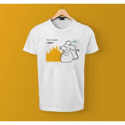 Camiseta Slim Fit 'Va a ciapà i ratt' de mujer 100% algodón