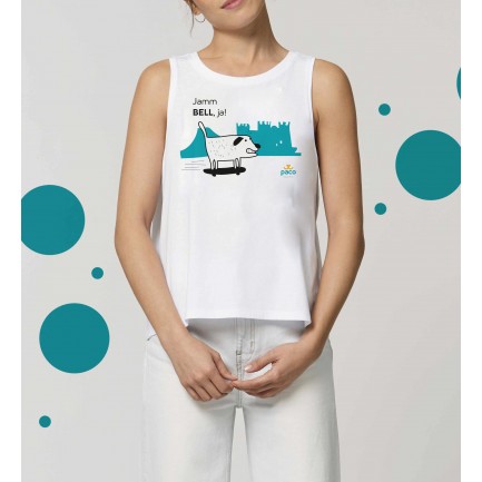 Camiseta de tirantes 'Jamm bell, ja' de mujer, 100% algodón
