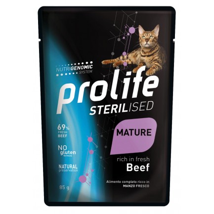 Prolife Senior Beef and Rice Comida húmeda para gatos