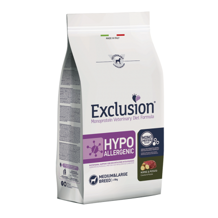 Exclusion Diet Hypoallergenic Horse and Potatoes for Dogs