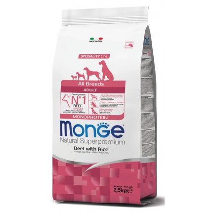 Monge All Breeds Adult Beef with Rice for Dogs