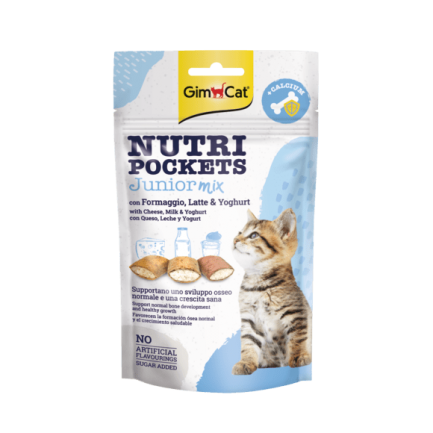GimCat Nutripockets Junior Mix Snack for Kittens