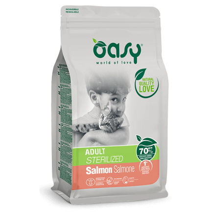 Oasy Adult Sterilized Salmon for Cats