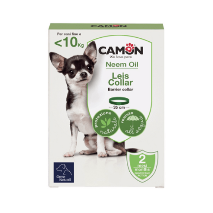 Camon Protection Leis Collar de barrera de aceite de neem para perros