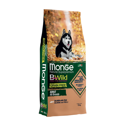 Monge BWild Grain Free Salmon with Peas for Dogs