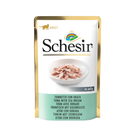 Schesir Cat Gelatine Soft Slices pour chats adultes