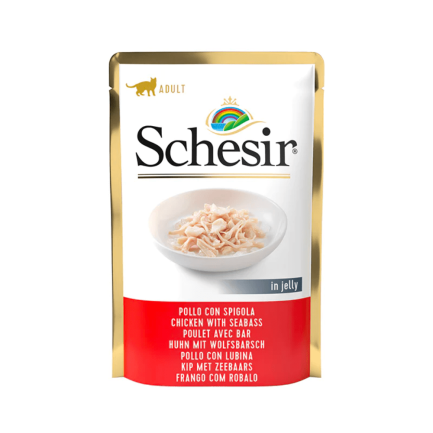 Schesir Cat Gelatine Soft Slices pour chats adultes